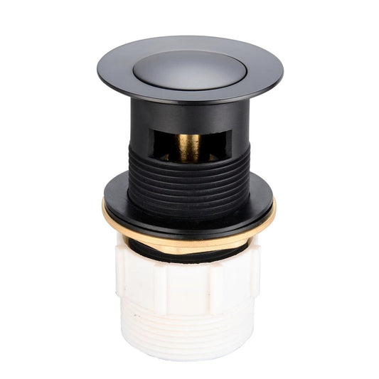 Kinetic 32mm Matte Black Pop Up Basin Waste - Brass - Durable - Overflow - Auzzistore