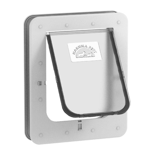 Hakuna Pets Medium White Super Tough Pet Door ABS Weather Resistant - Auzzistore