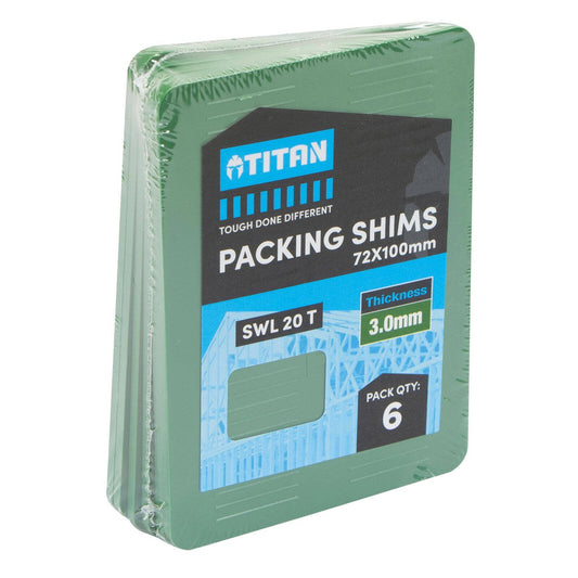 Titan Green Shim Packing - 6 Piece - 3 x 72 x 100mm - Heavy-Duty, No-Slip Design – view 2 - Auzzistore