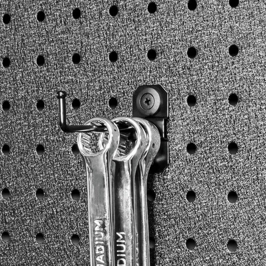 Pinnacle Heavy Duty Single Prong Pegboard Hook 10 Pack - 25mm x 50mm x 80mm - Black – view 2