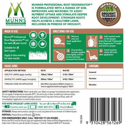 Munns Professional Root Regenerator - 1L - Liquid - All Lawns – view 2 - Auzzistore