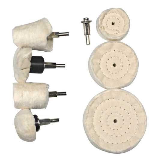 Craftright 8 Piece Drill Polishing Kit - 225mm Cotton - Restores Shine – view 2