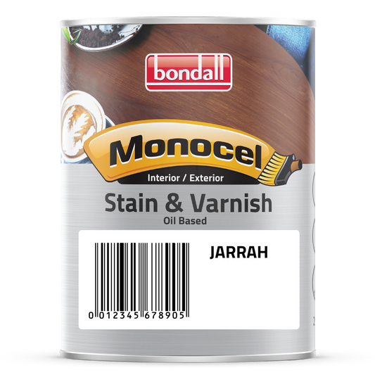 Bondall Jarrah Satin Monocel Stain Varnish 250ml Polyurethane UV Resistant - Auzzistore