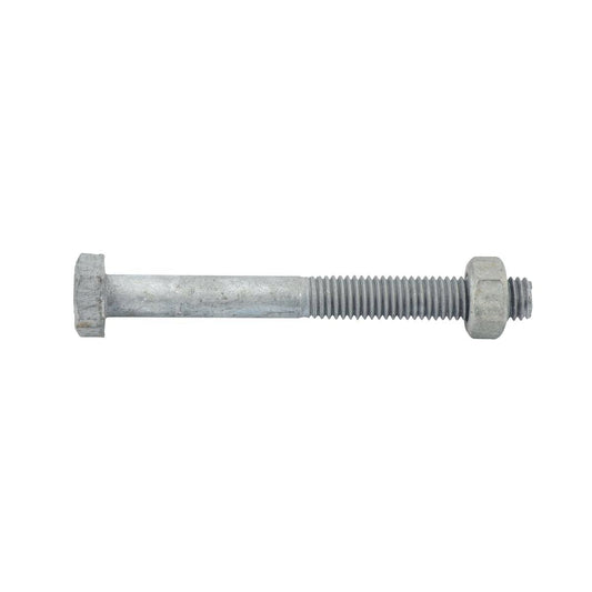 Zenith M8 x 75mm Hot Dipped Galvanised Hex Head Bolt and Nut Each - Auzzistore