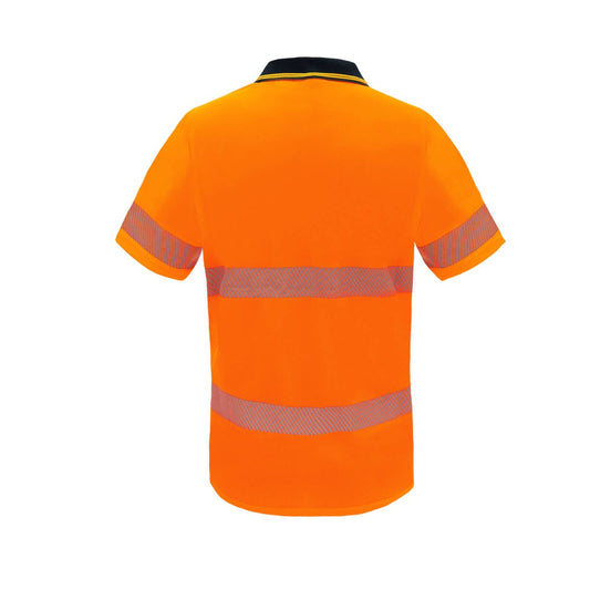 Citeco Womens Hi Vis Short Sleeve Polo 14 - Orange - Reflective Tape - Lightweight – view 2
