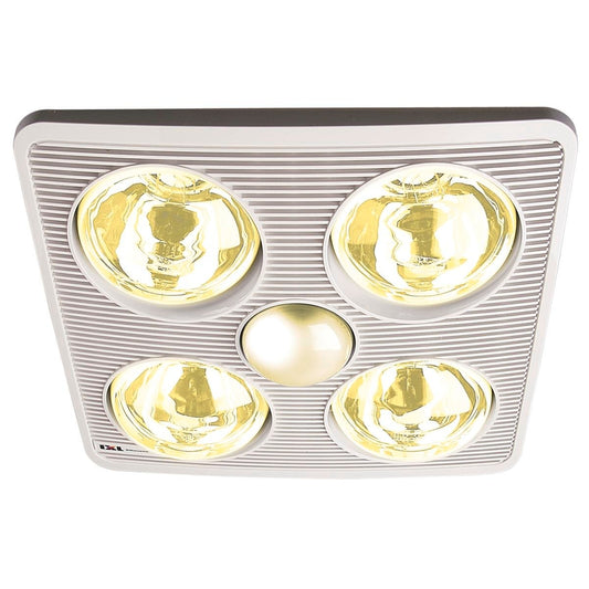 IXL Tastic Silhouette Bathroom Heat Fan Light 4x375W Plastic White - Auzzistore