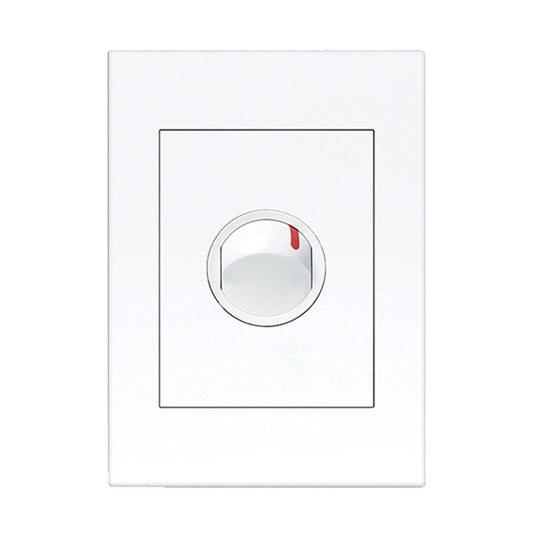 HPM Vivo 1 Gang Double Pole Wall Switch 240V 40A - White - Indoor Use - Auzzistore