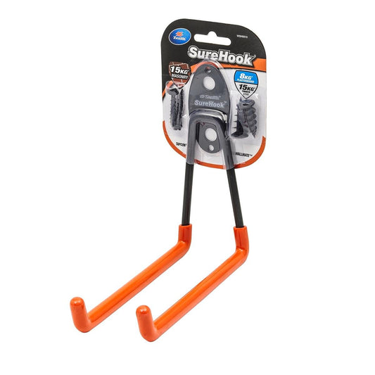 Zenith 15kg Black Surehook Large Garage U Hook - Carbon Steel - Durable