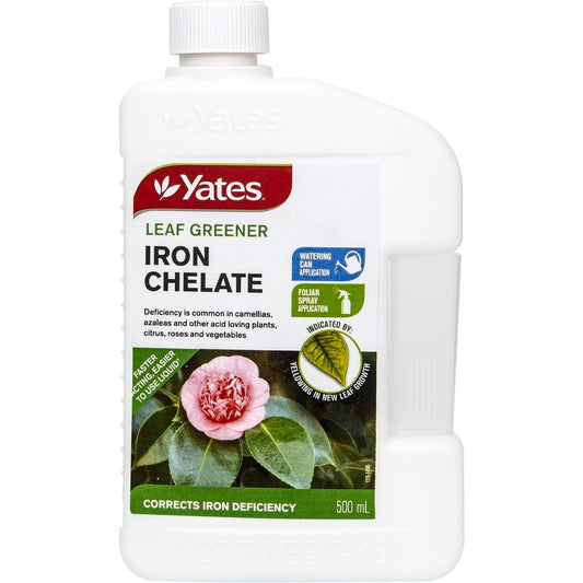 Yates Leaf Greener Iron Chelate 500ml Liquid Fast-Acting Nutrient - Auzzistore