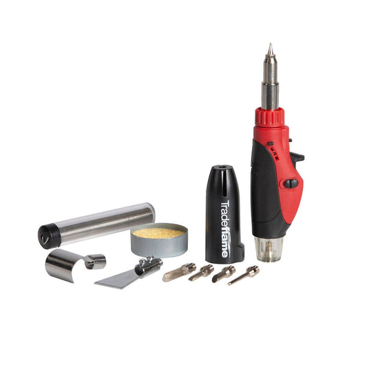 Tradeflame Micro Soldering Torch Kit - 10 Piece - Butane - Precision Control - Auzzistore