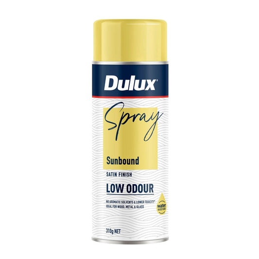 Dulux Spray Paint 310g Satin Sunbound - Low Odour - Water-Based - 0.3L - Auzzistore