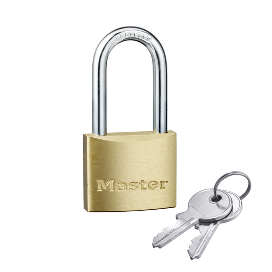 Master Lock 40mm Padlock - Brass Body - Hardened Steel Shackle - Durable - Auzzistore