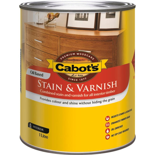 Cabot Stain & Varnish 1L Tint Base Gloss Oil Based Deep Penetration - Auzzistore