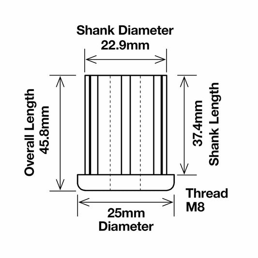Richmond Threaded Insert - 25mm x M8 - Zinc Plated - 250kg Load - 2 Pack – view 2 - Auzzistore