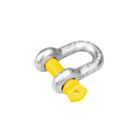Pinnacle 19mm Galvanised D Shackle - Silver - Corrosion Resistant - Durable - Auzzistore