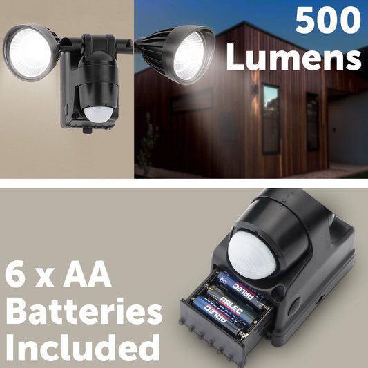 Arlec LED Spotlight - 6.5W - Plastic - Battery Operated Sensor Light – view 2