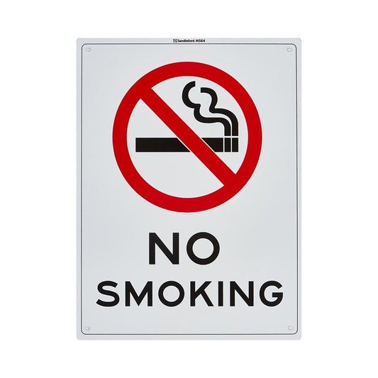 Sandleford No Smoking Sign 300x225mm Polypropylene Durable Outdoor - Auzzistore