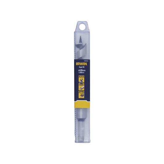 Irwin Auger Bit 20mm x 200mm - Hardened Steel - Self-Pulling Thread – view 2 - Auzzistore