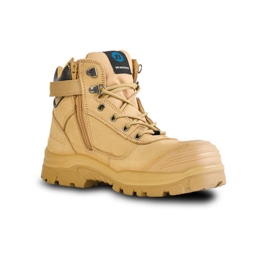 Bata Industrials Wheat Comet Zip Safety Boot Size 12 - Steel Toe - Durable