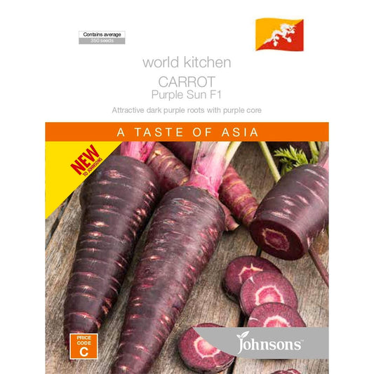 Johnsons Purple Sun Carrot - 95mm - Purple - High Antioxidant Content - Auzzistore