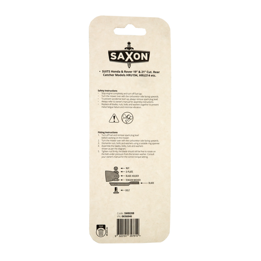 Saxon Honda Rover Blade Bolt Set - 2 Pack - 19”-21” Mower Replacement Blades – view 2 - Auzzistore