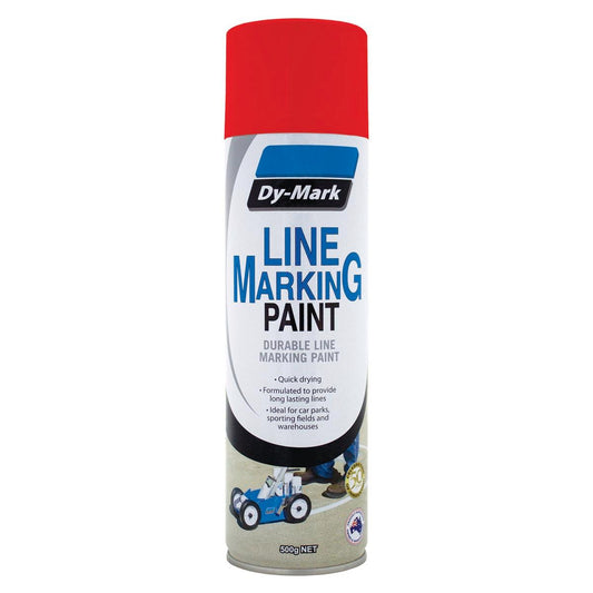 Dy-Mark Red Line Marking Spray Paint 500g Acrylic Fast Drying - Auzzistore