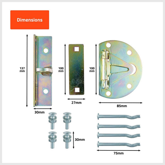 Taskmaster Garage Door Floor Anchor 100mm - Zinc Plated - Security Solution – view 2 - Auzzistore