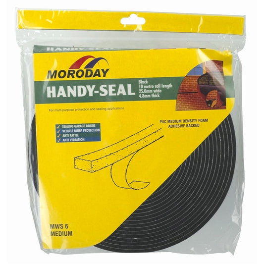 Moroday Medium Handy Weatherseal 4.8mm x 25mm x 10m Closed Cell Foam - Auzzistore