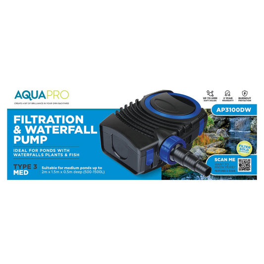 Aquapro AP3100DW Filtration Pump - 3000L - 25W - Energy Efficient – view 2 - Auzzistore