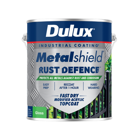Dulux Metalshield Defence Gloss 4L - Ultra Deep Base - Rust Protection - Auzzistore