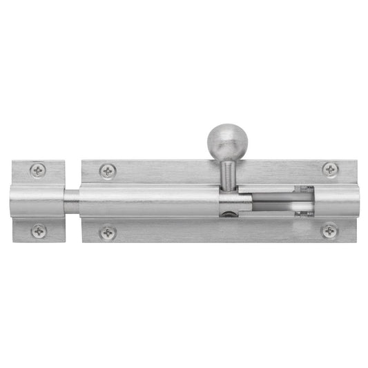 Delf Barrel Bolt 100mm Satin Chrome 9.5mm Thick Easy Installation - Auzzistore