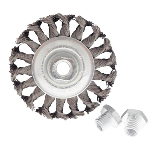 Josco 100mm Twistknot Wire Wheel Brush - High Carbon Steel - Rust Removal - Auzzistore