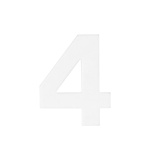 Sandleford Self Adhesive Number 4 - 50mm - White - Easy Application - Durable - Auzzistore