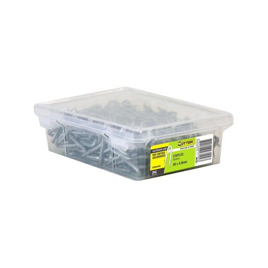 Otter Barbed Nails Staples 40 x 4mm - 2kg - Corrosion Resistant - Durable - Auzzistore