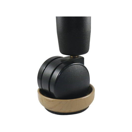 Surface Gard Round Felt Base Castor Cup 4 Pack - Dark Wood Effect - 66mm – view 2 - Auzzistore