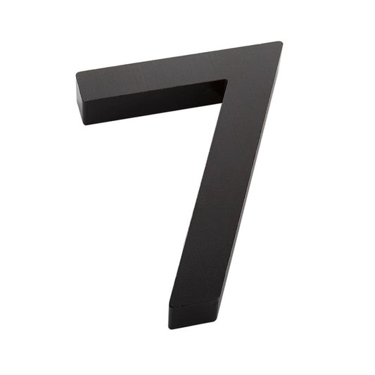 Sandleford House Number 7 - 100mm - Black Aluminium - Weather Resistant