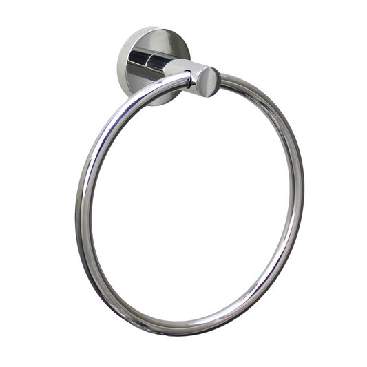 Barelli Toscana Towel Ring - Polished Chrome - 200mm x 150mm - Durable Design
