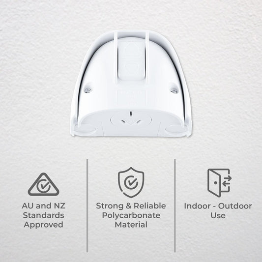 DETA 15 Amp Weatherproof Power Point - 240V Polycarbonate - IP54 Rated – view 2 - Auzzistore