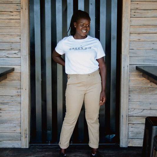 Green Hip Short Sleeve T Shirt 2XL - White - 100% Organic Cotton - Comfortable – view 2 - Auzzistore