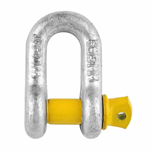 Pinnacle 13mm Galvanised D Shackle - Heavy Duty Metal - 2T Capacity - Auzzistore