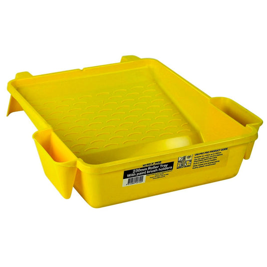 UNi-PRO 230mm Paint Tray - Plastic - Includes 2 Brush Holders - Stable - Auzzistore