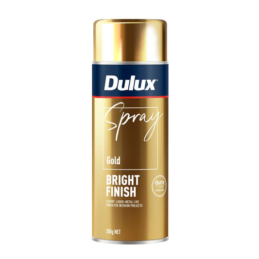Dulux Gold Bright Finish Effects Spray Paint 300g - 0.3L - Fast Drying - Auzzistore