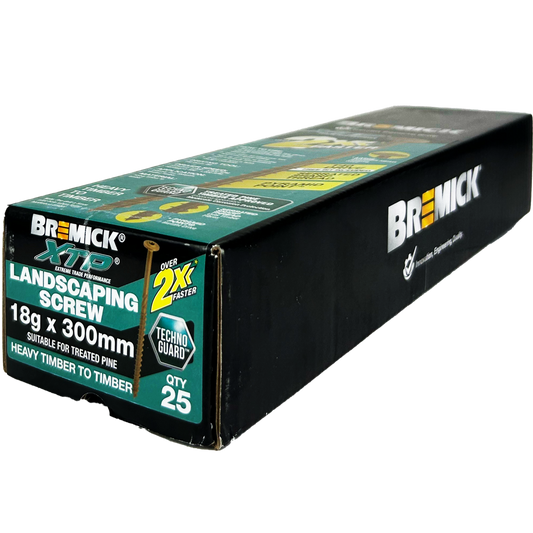 Bremick XTP Landscape Screws - 18g x 300mm - T40 - 25 Pack - Corrosion Resistant – view 2 - Auzzistore