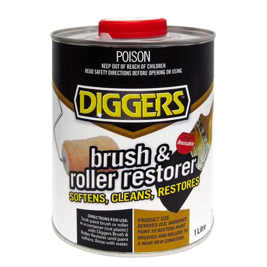 DIGGERS™ Brush and Roller Restorer 1L Specialty Solvent Effective Clean - Auzzistore