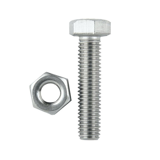 Pinnacle M10 Hex Bolt and Nut 40mm Stainless Steel 2 Pack Durable - Auzzistore