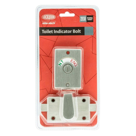 Lockwood Toilet Indicator Bolt Lock - Satin Stainless Steel - 30mm - Easy Install - Auzzistore