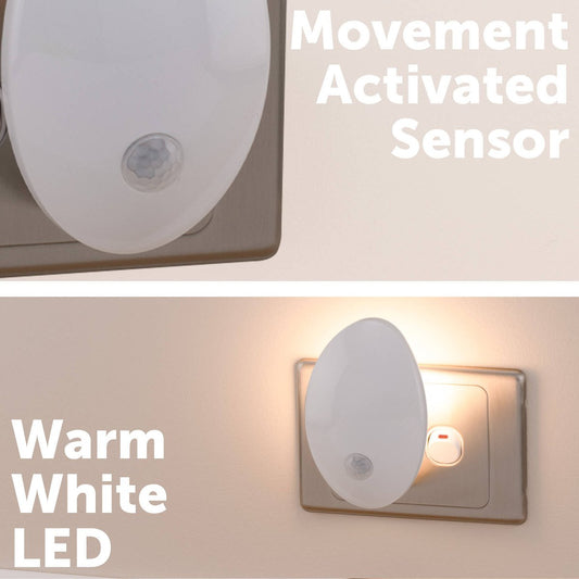 Arlec 240V Motion Sensor LED Plug-in Night Light - Warm White - 70mm x 90mm x 60mm – view 2