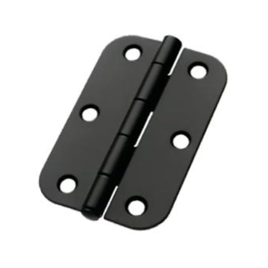 Lane Loose Pin Radius Butt Hinge - 90 x 60 x 1.6mm - Steel - Matte Black