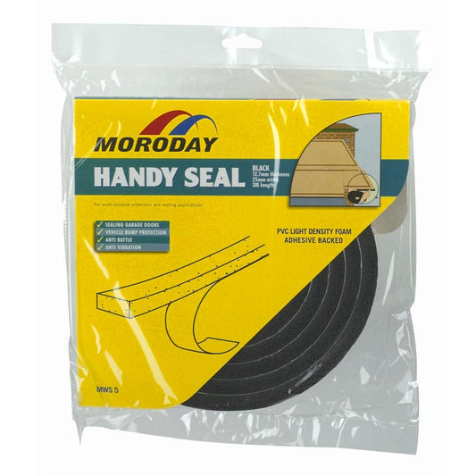 Moroday Garage Weatherseal - 12.7mm x 25mm x 3m - Closed Cell Foam - Self Adhesive - Auzzistore