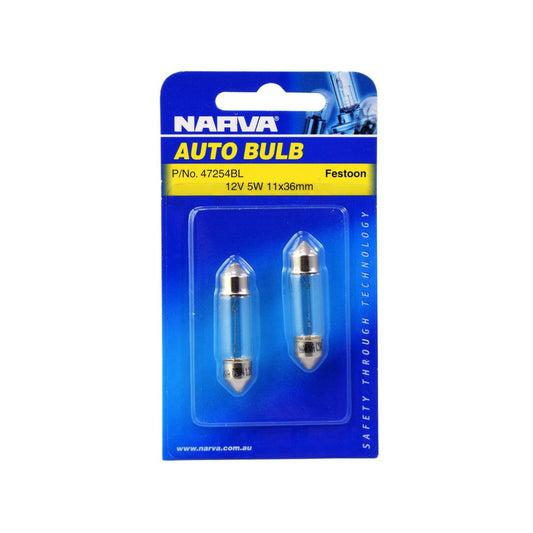 Narva 12V 5W SV8.5 Festoon Globe 2 Pack - 11mm - Reliable Lighting Solution – view 2